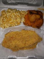 Fried Fish Candied Yams Mac & Cheese